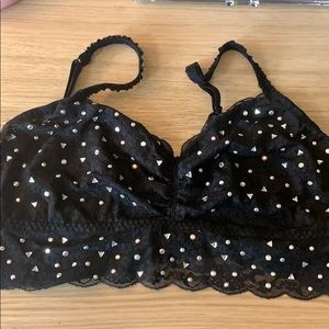 Black gemstone bralette Victoria’s Secret PINK